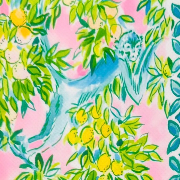 Lilly Pulitzer Palm Beach Breakers Reusable Tote Bag w insert pink, green - Picture 8 of 13